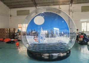 Buy cheap Customized Backdrop Inflatable Giant Snow Globe Christmas Inflatable Human Size Snow Globe With Air Blower product