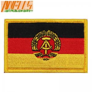 Buy cheap International  Embroidered Country Flag Patches Hook And Loop Backing product