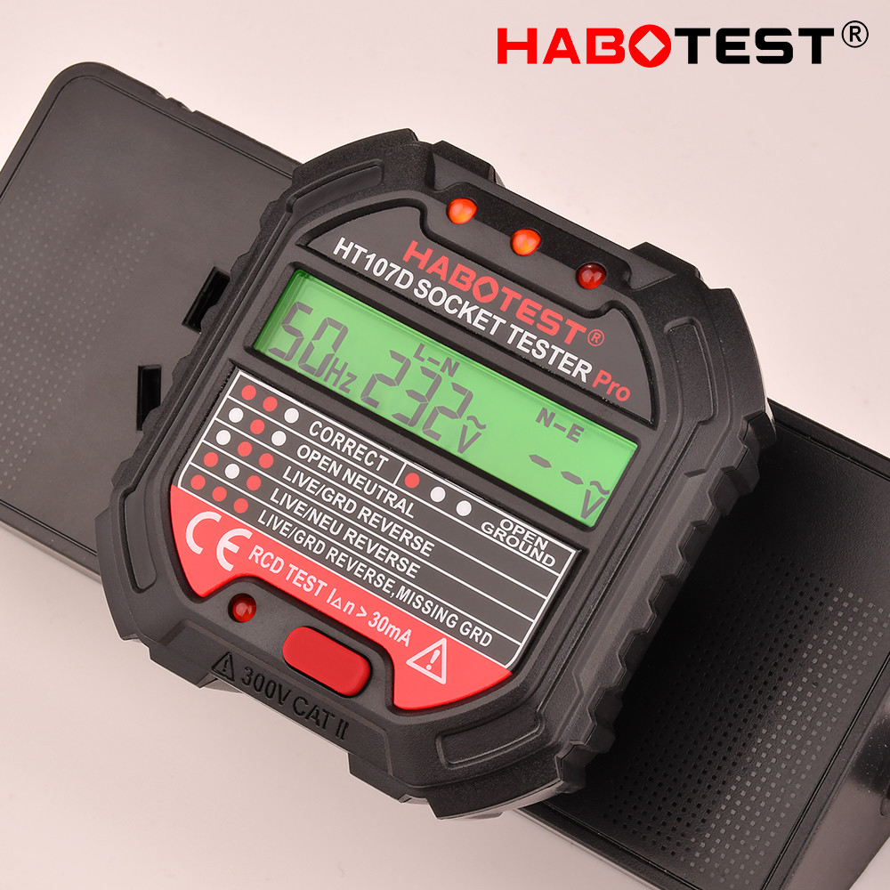 Buy cheap HABOTEST HT107D RCD Test EU Plug Wall Socket Tester With LCD Display product