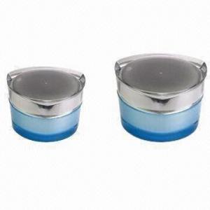 Buy cheap Cosmetic Acrylic Jars in Heart-shaped with 15, 30 and 50g Capacity, Available in Various Colors product
