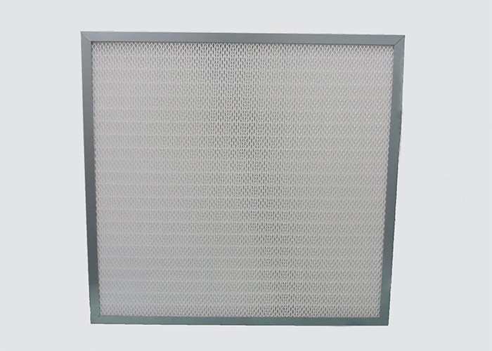 Buy cheap Mini Pleat Medium Clean Air HEPA Filter Galvanized Frame Synthetic Fiber product