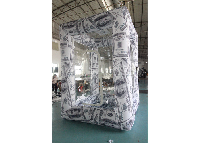 Buy cheap 2.3x3.2mH Oxford Dollars Printing Inflatable Money Machine Booth product