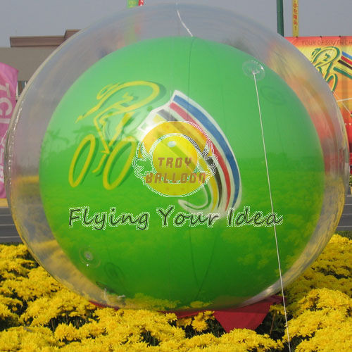 Buy cheap Reusable Versatile Digital Printing Green Inflatable Helium Ballon, Inflate Ground Balloon product