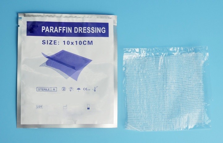 Buy cheap Soft Sterile Paraffin Gauze Dressing , Surgery Wound Care Vaseline Gauze Pad product
