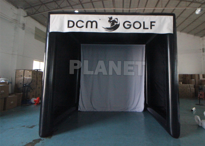 Buy cheap Indoor Sport PVC Air Sealed Black Inflatable Screen Golf Simulator Tent product