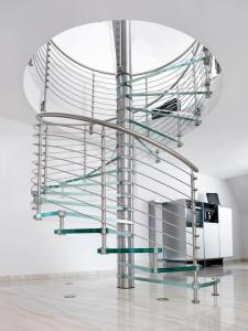 Buy cheap Fashionable Design Modern Style Indoor Glass Spiral Stairs for Your Lovely House product