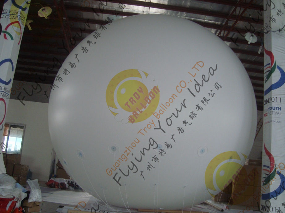 Buy cheap Large Helium Inflatable Advertising Balloons Fireproof 0.28mm Blank White PVC product