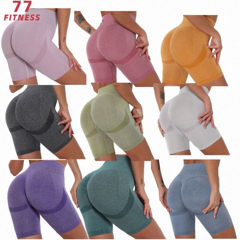 Buy cheap Custom Logo High Waist Yogapants Tiktok Blank Colors Seamless Tights Yoga Pants Gym Leggings Skinny Shorts For Women product