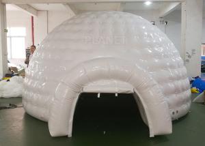 Buy cheap White Inflatable Igloo Tent Outside Diameter 4.8 Meter CE Certificated product