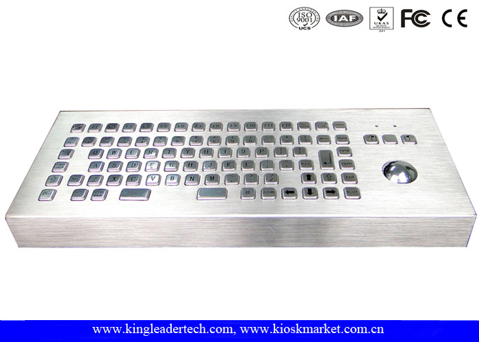 Buy cheap 86 Keys Dust-proof Metal Industrial Computer Desktop Keyboard With Trackball product