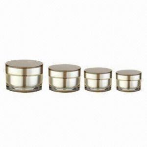 Buy cheap Cosmetic Acrylic Jars with Hot-stamping and Silkscreen Logo Printing product