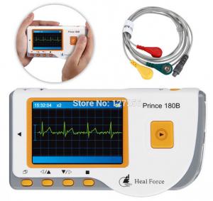 Buy cheap CE&amp;FDA LCD Handheld ECG/EKG Monitor Electrocardiogram+Lead Cable+Electrodes PC180 product