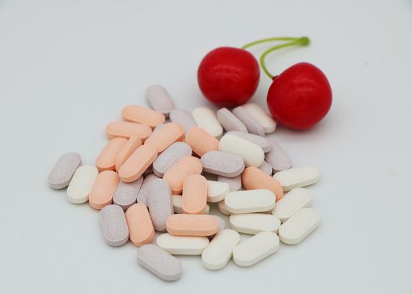 Quality Multi Colored Vitamin C Chewable Tablets / Ascorbic Acid Effervescent Tablets for sale