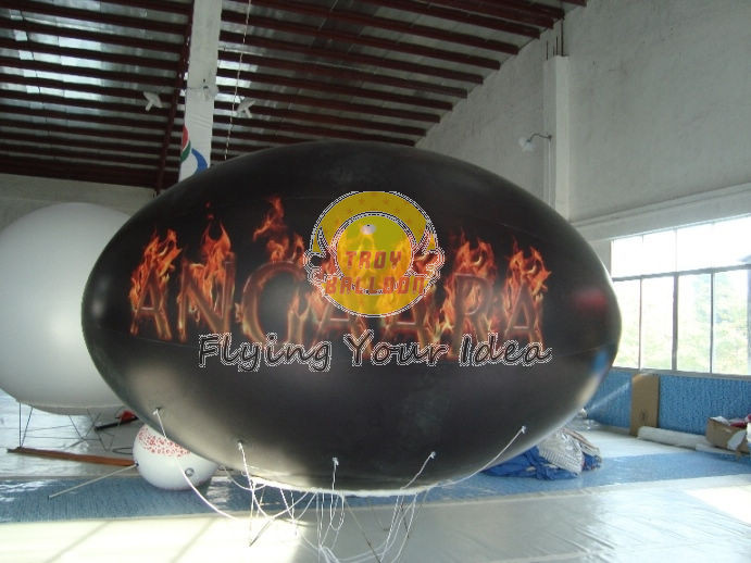 Buy cheap Waterproof and Fireproof Black 0.18mm PVC Oval Balloon with Total Digital Printing product