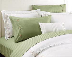 Buy cheap Sateen Stripe Sheets 4pcs Bedsheets PolyCotton Egyptian Cotton Touch product
