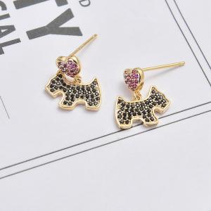 Buy cheap Puppy Earrings Zircon Copper Earrings Beautiful Gifts For Girls product