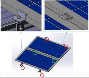 Buy cheap Reliable Structure Metal Roof Solar Mounting Systems For Pitched Roof Solar Panel Rack product