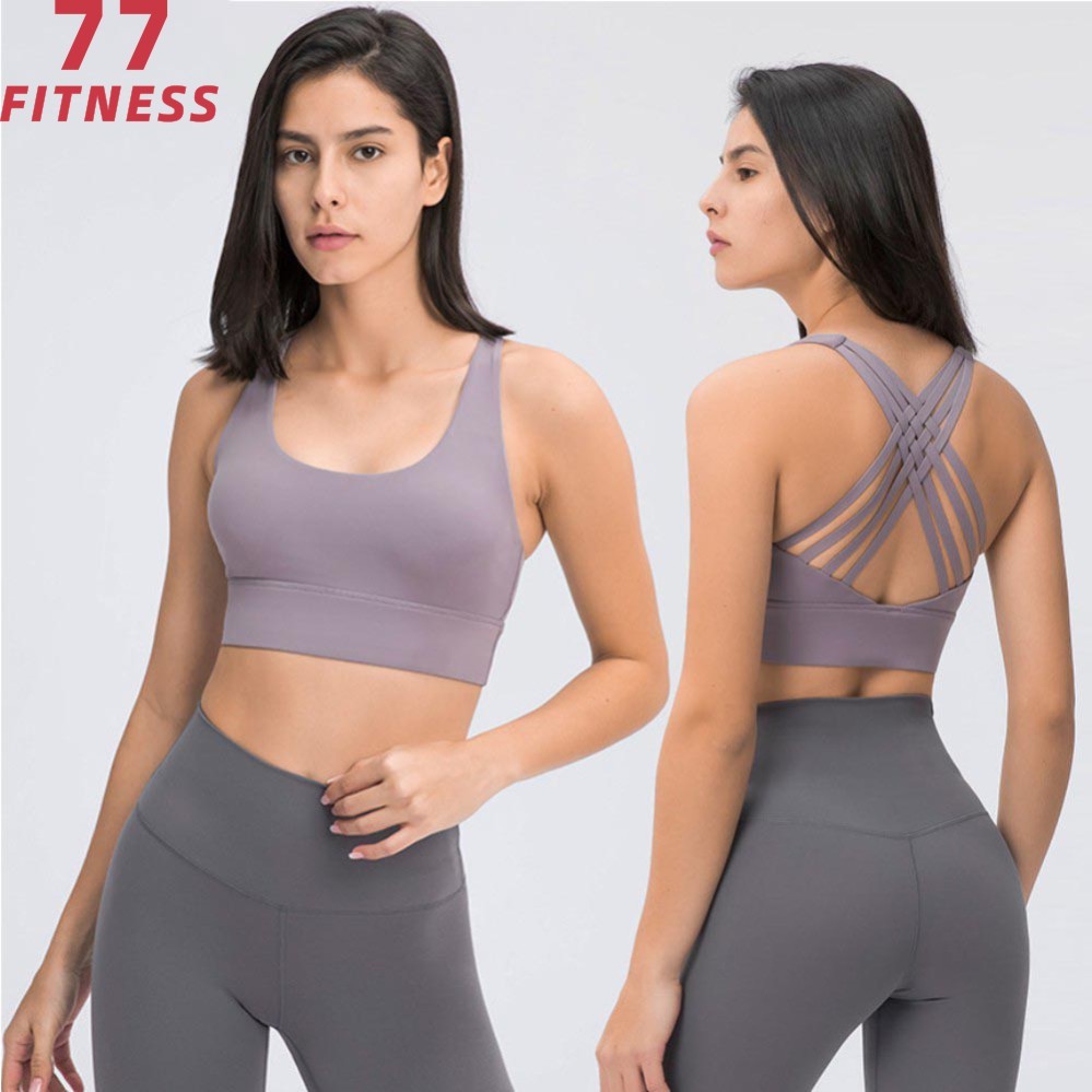 Buy cheap Align Pad Brushed Hairy Shockproof Gathering Upper Support With Breast Women'S Fitness Wear Lululemon Sports Bra product