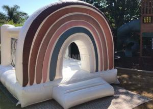 Buy cheap Adults Kids PVC Inflatable White Wedding Bouncy Castle Rainbow Bounce House product