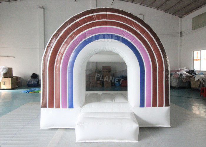 Buy cheap Home Baby Jumping Castle Inflatable Pastel Rainbow Boho Bounce House For Party Rental product