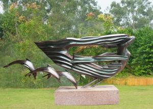 Buy cheap Dolphin Woman Bronze Outdoor Sculptures , Big Modern Bronze Sculpture product