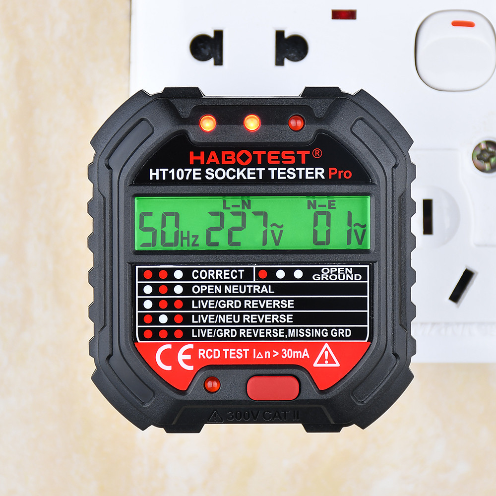 Buy cheap Open Neutral Plug Socket Tester ,  HT107E Wall Socket Tester product