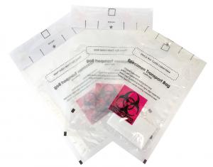 Buy cheap Customized Air Transport Biohazard Plastic Bag Gravure Printing product