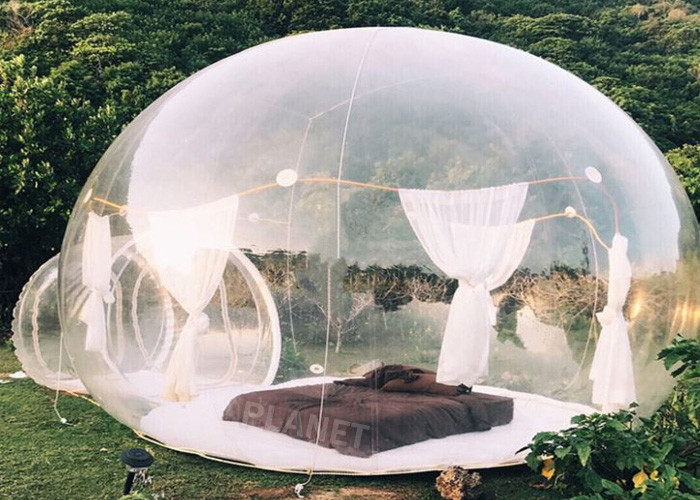 Buy cheap 0.8mm clear PVC Inflatable Bubble Tent  with 2m tunnel product