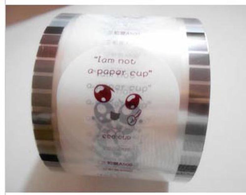 China PET|PE|PP Plastic Cup Sealing Film Printing Color For 90mm~95mm Milky Tea Cup on sale