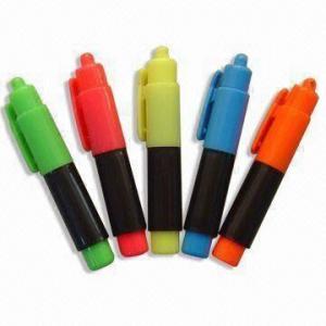 Buy cheap Novelty Mini Highlighters with Non-toxic Pigmented Ink and Logo Printing, Measures 1.4 x 7.5cm product