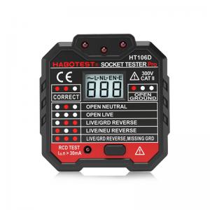 Buy cheap Black CATII 300 Wall Polarity 90 Voltage RCD Socket Tester product