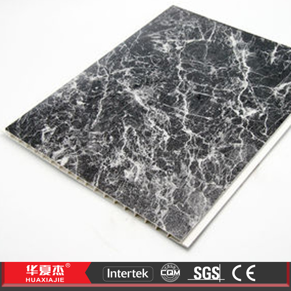 China Recyclable Marbling Decorative Ceiling Panels Black / PVC Ceiling Tiles on sale