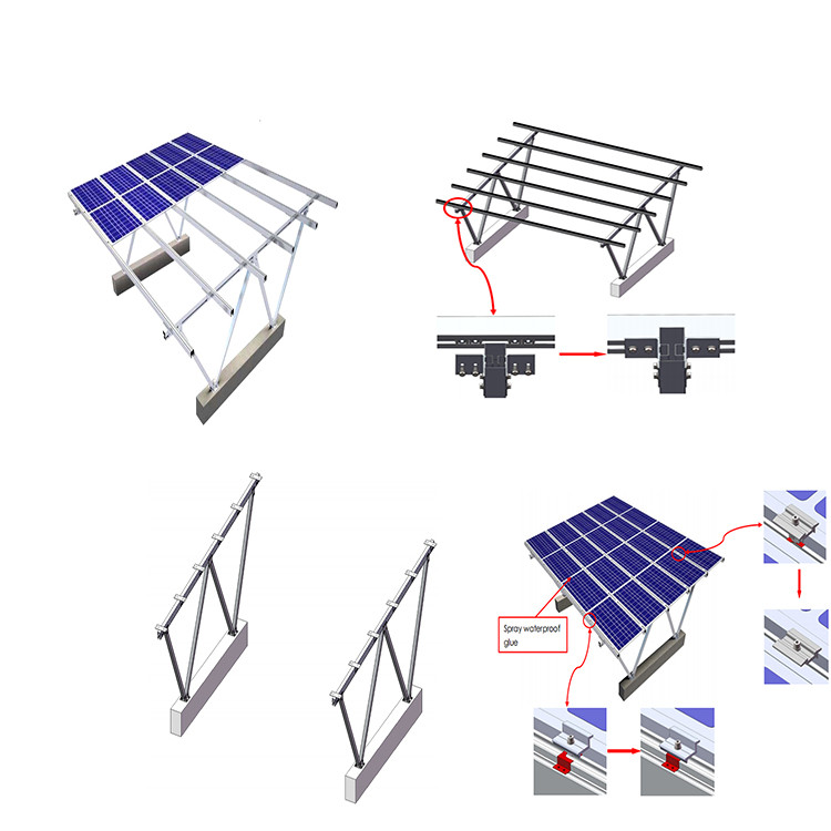 Buy cheap Waterproof Design TOP VIP 0.1 dollar Support System Solar Power Parking Lot Residential Solar Panel Carport Systems product