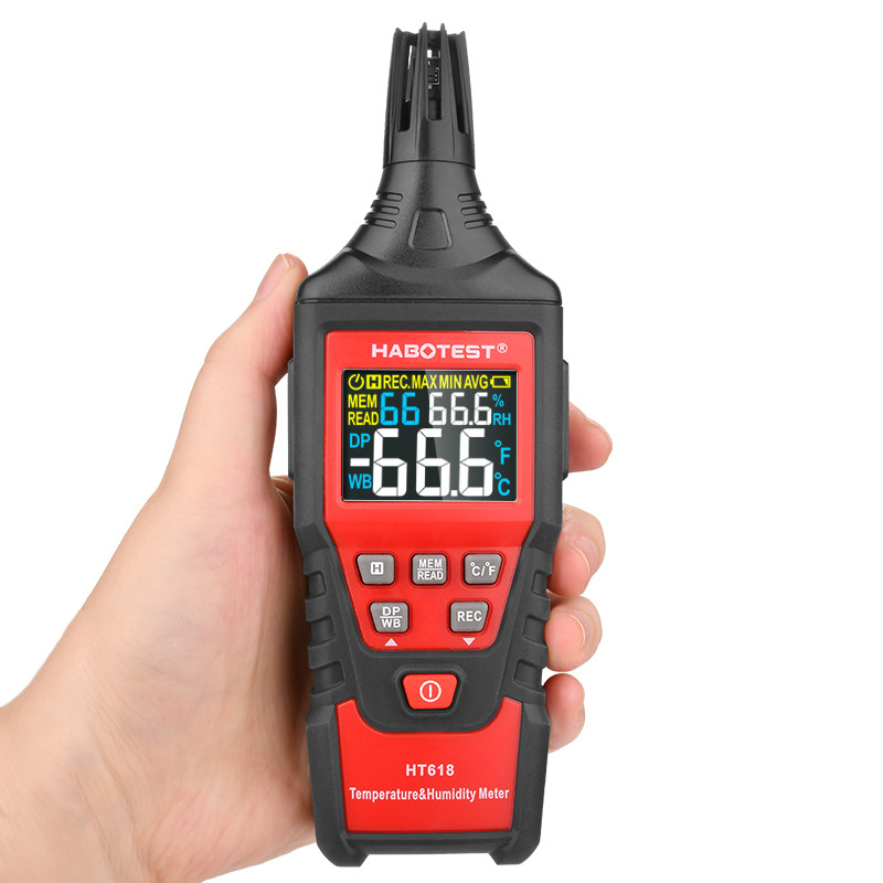 Buy cheap Black And Red HT618 100% Digital Temp And Humidity Meter product