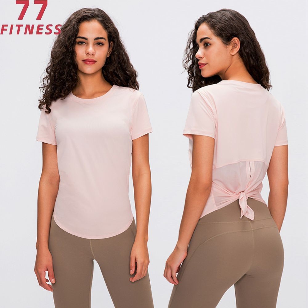 Buy cheap lululemon Comfortable and leisure new color back strap fitness ladies shirt women long sleeve yoga t-shirt product