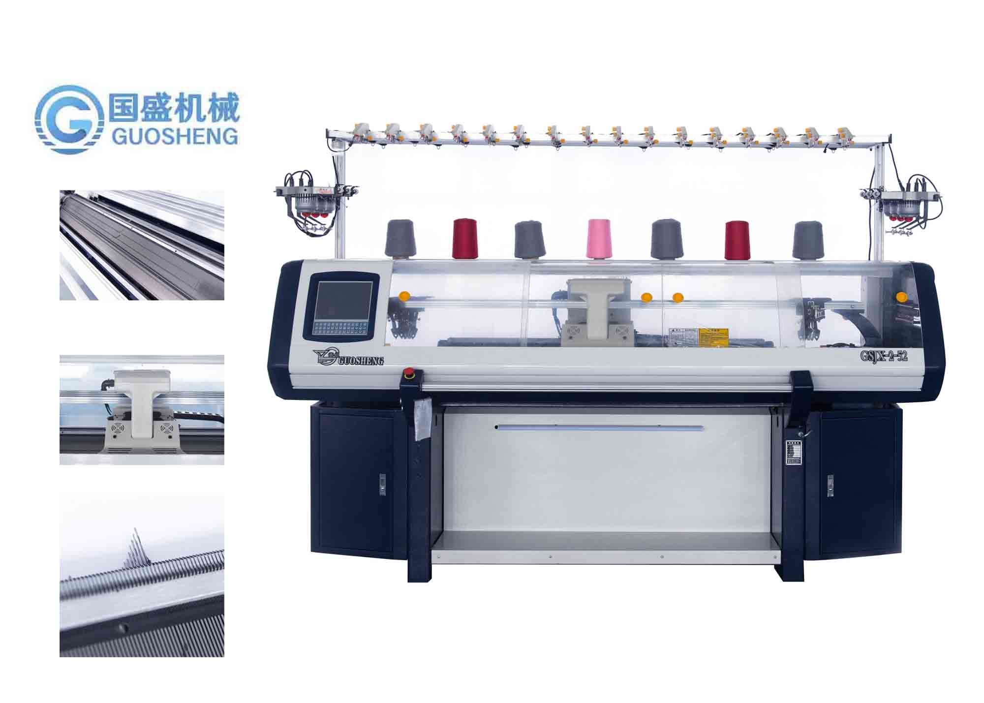 Buy cheap Wool Polyester 7g Scarf Knitting Machine Textile 52 Inch Three System Single Carriage product