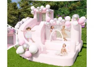 Buy cheap Residential Backyard Wedding Party Kids Jumping Castle Inflatable Bouncer Water Slide Moon White Bounce House product