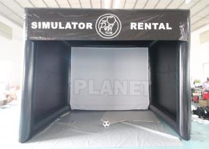 Buy cheap Outdoor Indoor Sport Black Custom Logo Inflatable Screen Golf Simulator Tent product