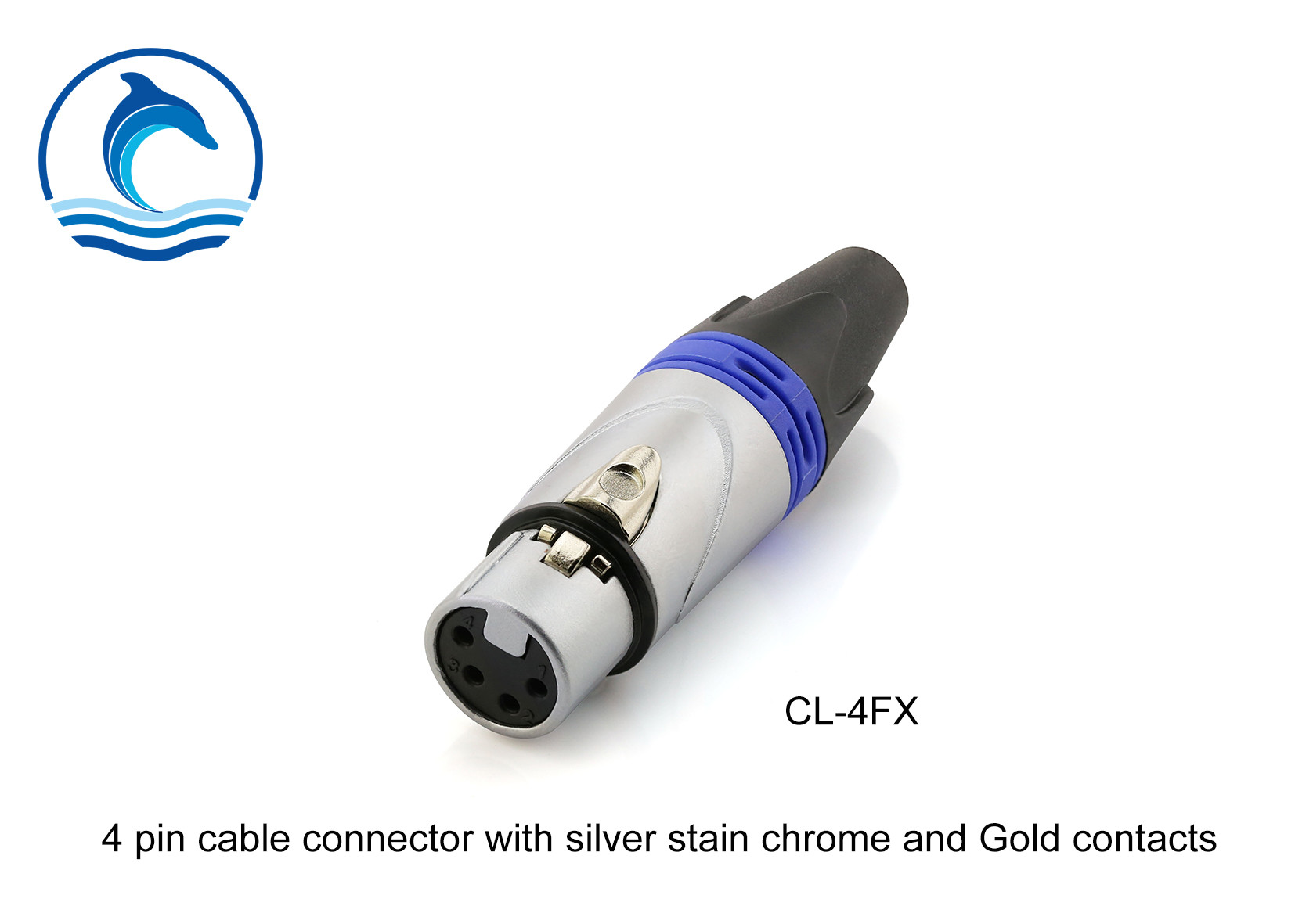 Buy cheap 4 Pin XLR Connector XLR Audio Connector LC4FX XLR Panel Mount Female Connector product
