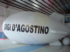 Buy cheap Huge Inflatable Zeppelin Air Balloon White Elastic UV Protected Printing product