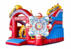 Buy cheap Adult Inflatable Playground Bounce House Combo Funcity Bounce Round Jumping House Obstacle Course Moonwalk Bounce House product