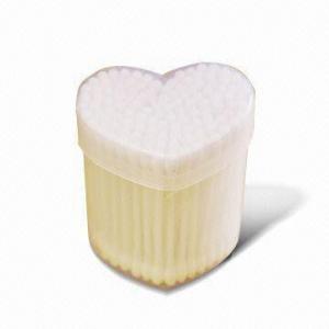 Buy cheap 100-piece Cotton Stick Box in Heart Shape, OEM Orders are Welcome product