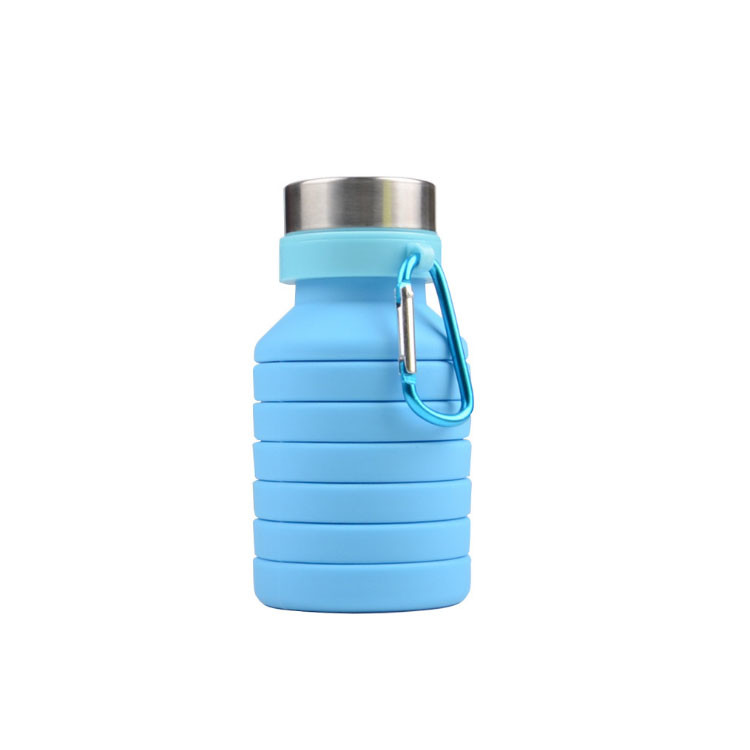 China Outdoor Silicone Folding Water Bottle Foldable Durable for Sport Hiking Cycling on sale