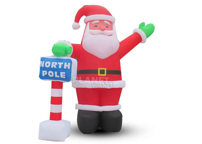 Buy cheap Custom Outdoor Christmas Decoration LED Lights Inflatable Santa Claus For Home Backyard product