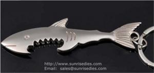 Buy cheap Shark Pendant Keyring Beer Opener keyfob, Metal fish shaped bottle opener Keyring product