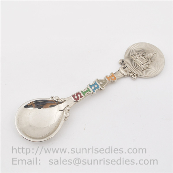 Buy cheap Enamel Silver Paris Travel Souvenir Spoon With Letters Color Filled For Collector product