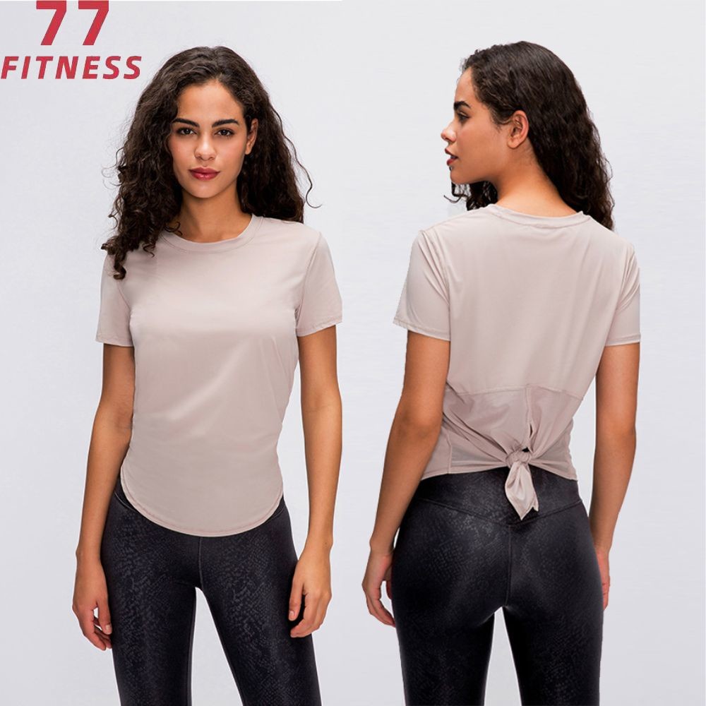 Buy cheap lululemon Comfortable and leisure new color back strap fitness ladies shirt women long sleeve yoga t-shirt product