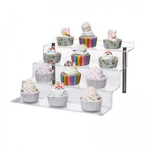 Buy cheap 3 Tiers Custom Exquisite Clear Acrylic Dessert Display Cupcake Drinks Stand product