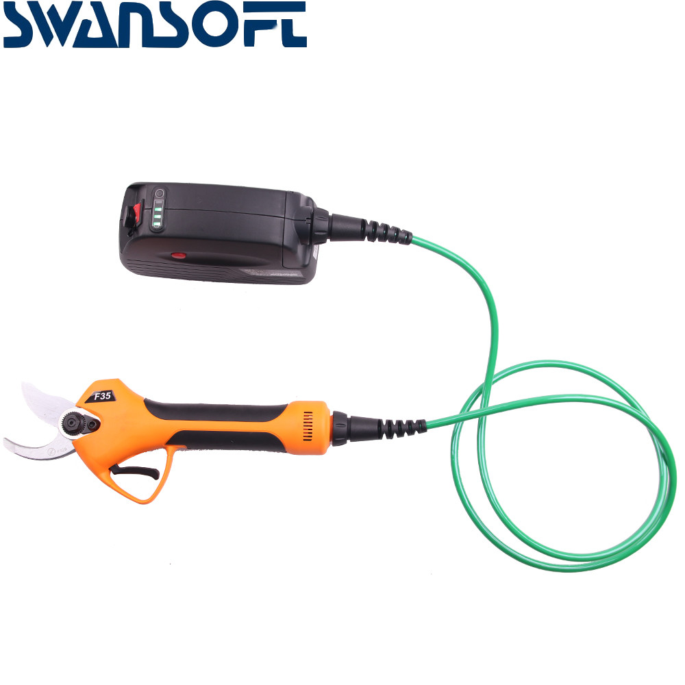 Buy cheap Swansoft 110-240V Rechargeable Branches 3.5CM Electric Pruning Shears for Vineyards and Orchards product