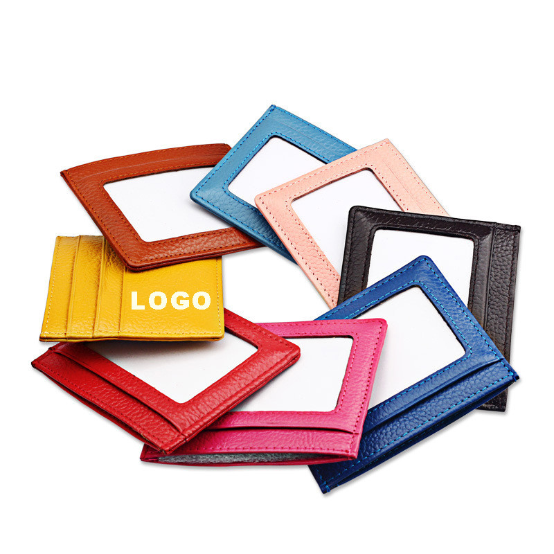 Buy cheap Colorful Promotional Leather Card Bag Card Container Logo Customized product
